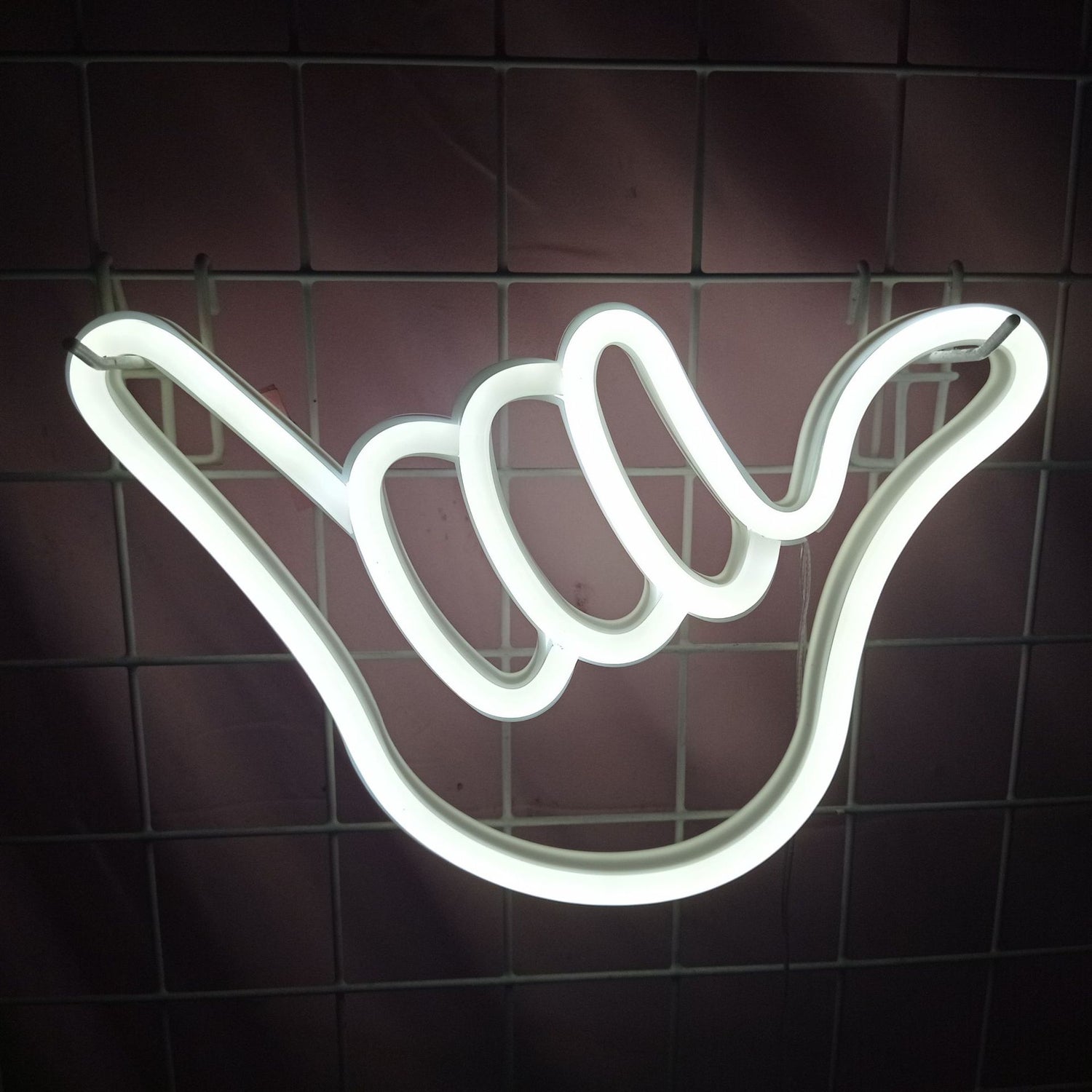 led neon finger shape indoor neon sign