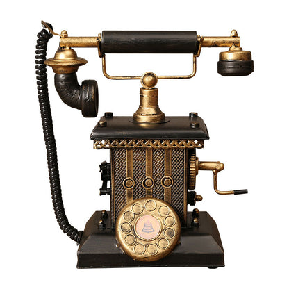 Vintage wrought iron telephone ornaments