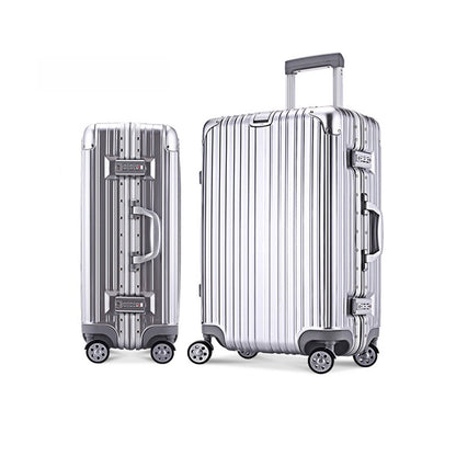 Luggage Suitcase with Aluminum Frame, Carry-On Suitcase, Trolley Suitcase, 20/24/ 28inch Three-Piece Set, Travel Suitcase, Password Lock Suitcase, Manufacturer Wholesale