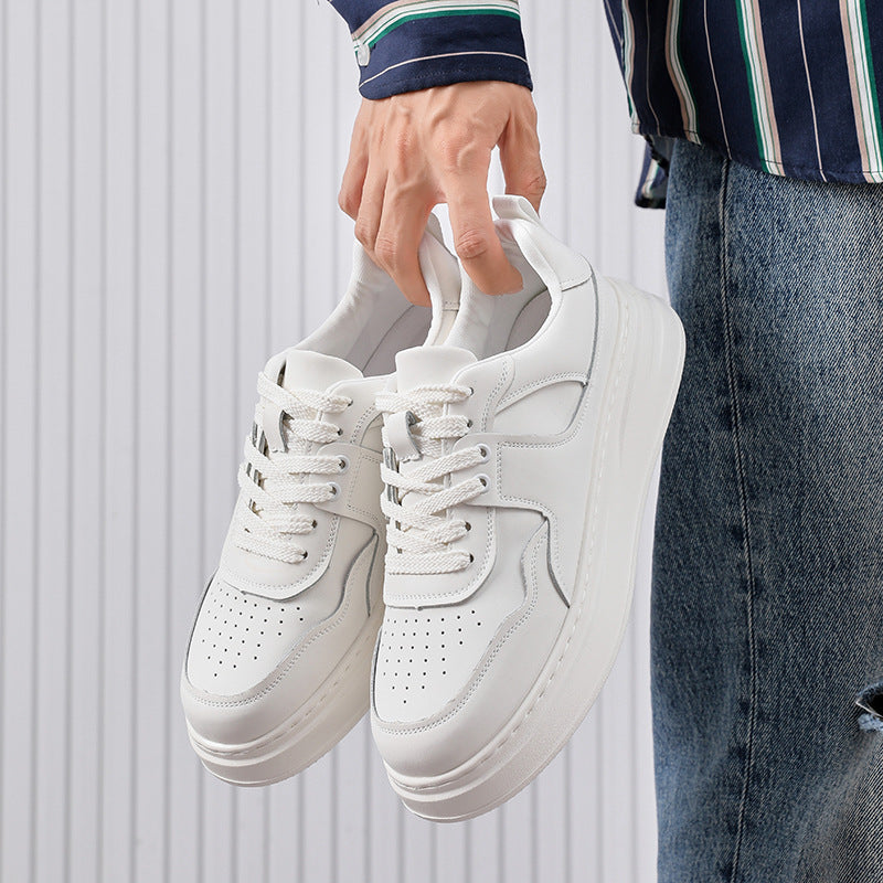 Genuine Leather Casual Sneakers