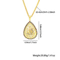 Hollow-Out Water Drop Pendant Necklace