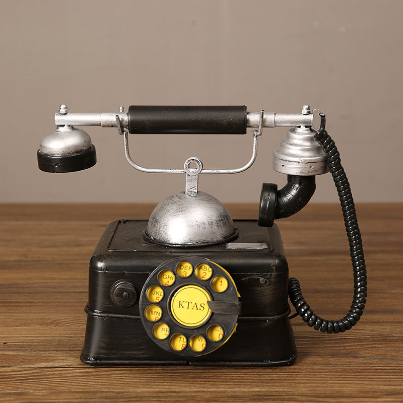 Vintage wrought iron telephone ornaments