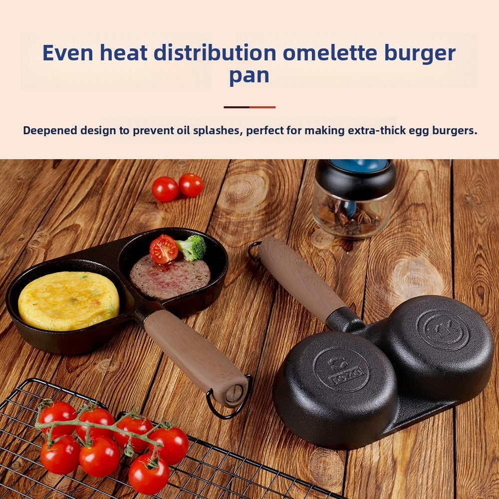 Two-hole frying pan