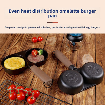 Two-hole frying pan