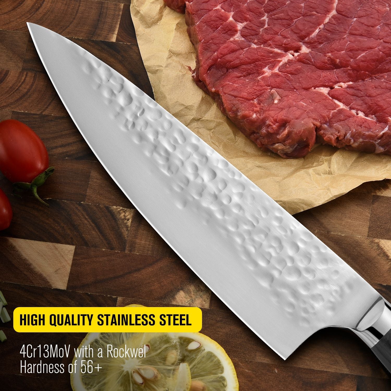 Stainless steel household hand-forged kitchen knife