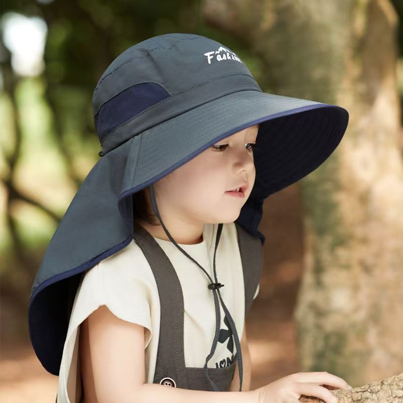 Children Sun Protection Hat with Neck Cover