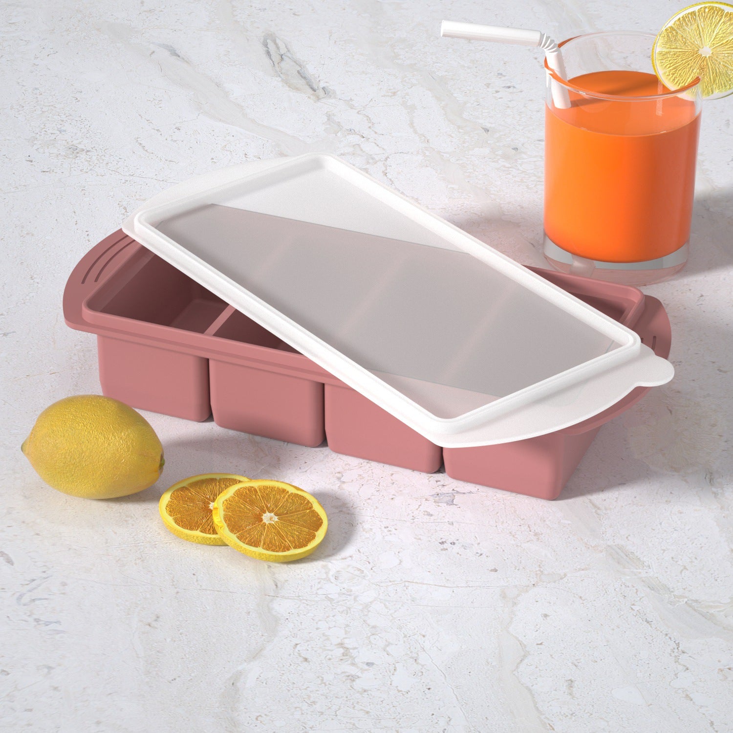 Silicone Ice Cube Tray with Lid