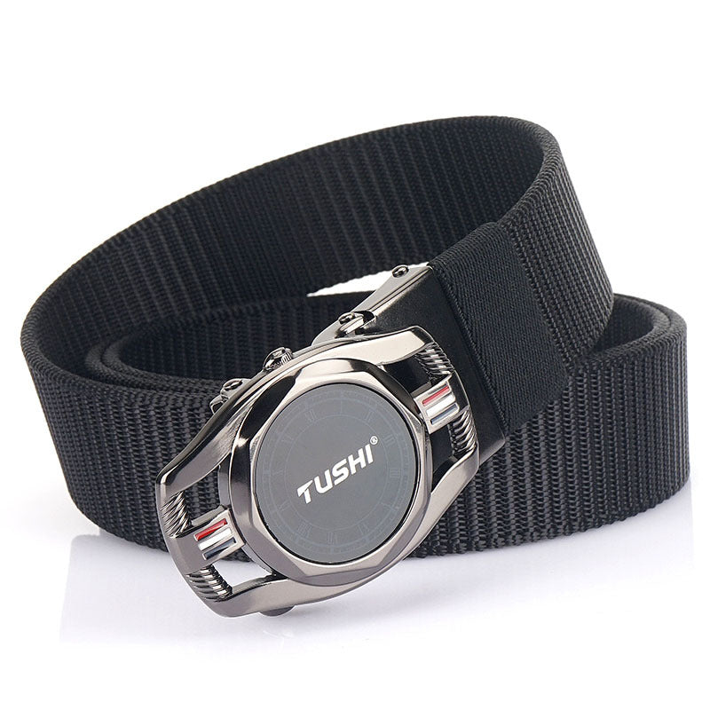 Automatic Buckle Nylon Canvas Belt