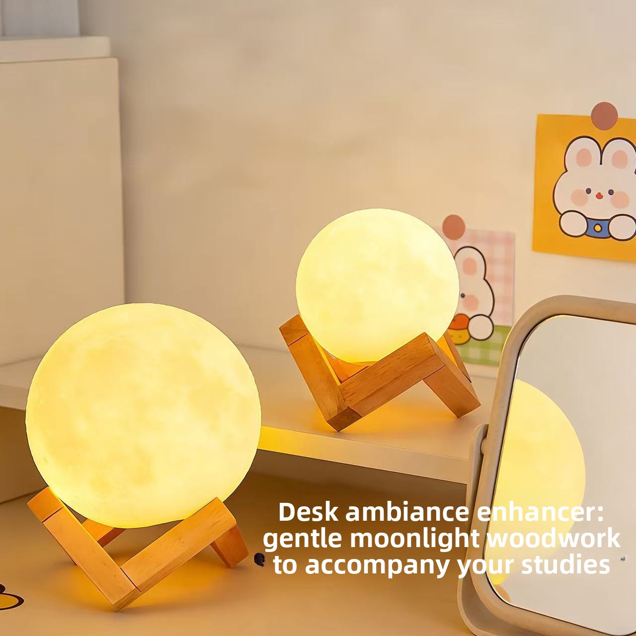 Creative Moon Starry Sky Night Light Touch Control Rechargeable