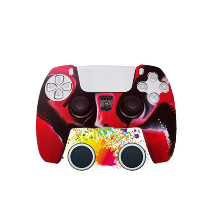 PS5 Controller Silicone Protective Cover with Joystick Caps