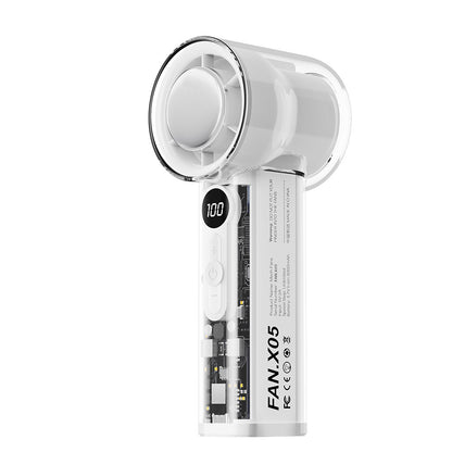 Mini USB Rechargeable Handheld Fan with Digital Display