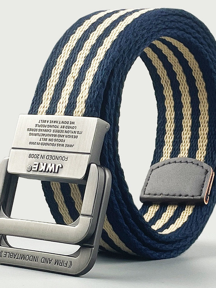 Mens Casual Canvas Belt with Adjustable Buckle