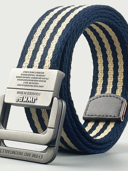 Mens Casual Canvas Belt with Adjustable Buckle
