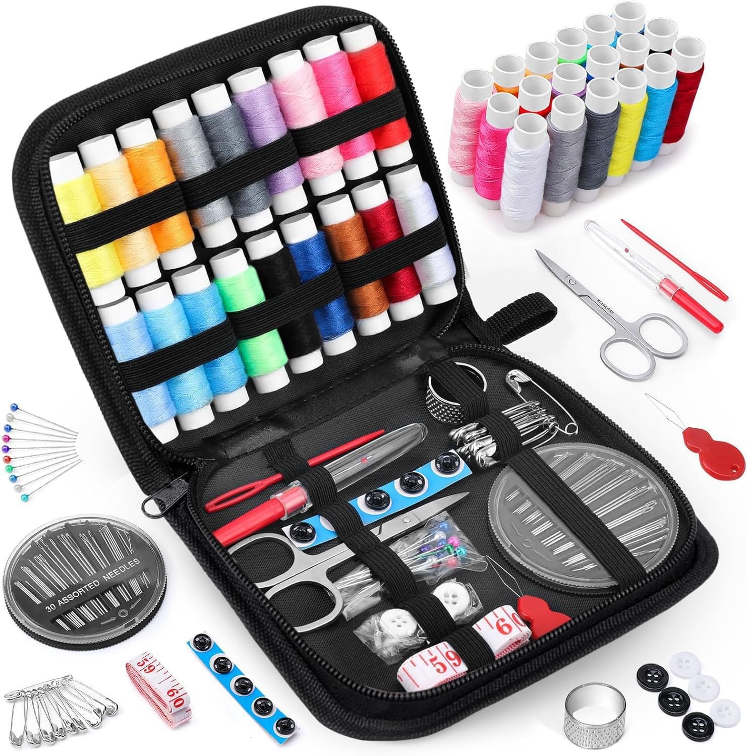Portable Sewing Kit Box with Complete Tools