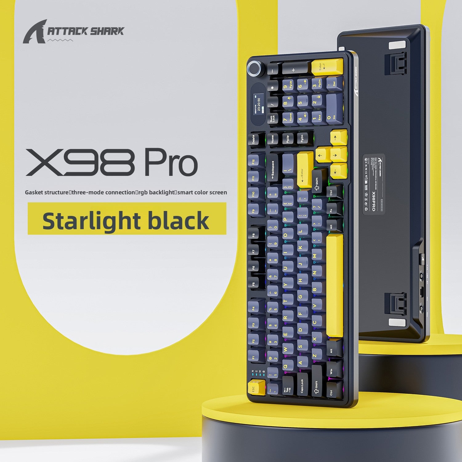 Attack Shark X98Pro Triple Mode RGB Wireless Mechanical Keyboard