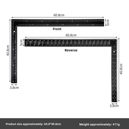 black steel ruler multifunctional combined angle ruler