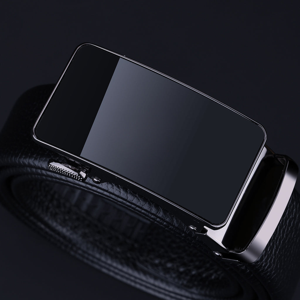 Men's leather belt waistband
