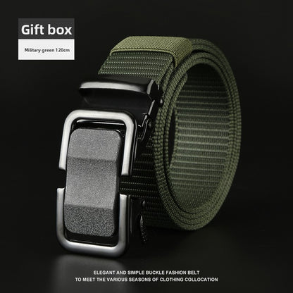 Mens Automatic Buckle Canvas Belt