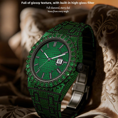 Luxury Men Quartz Watch Full Diamond