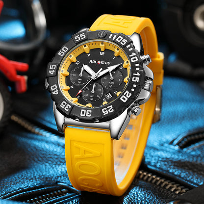Mens Digital Analog Sport Watch with Silicone Band