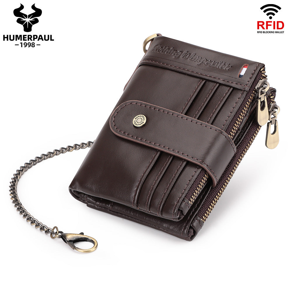 RFID Genuine Leather Men&