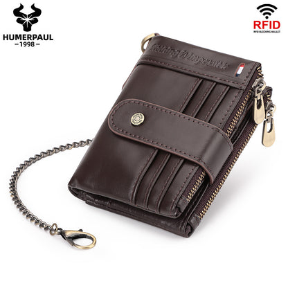 RFID Genuine Leather Men&
