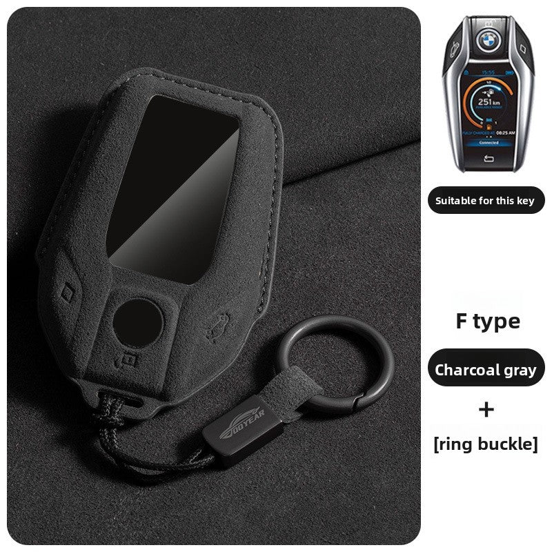 Suede Key Cover with Strap