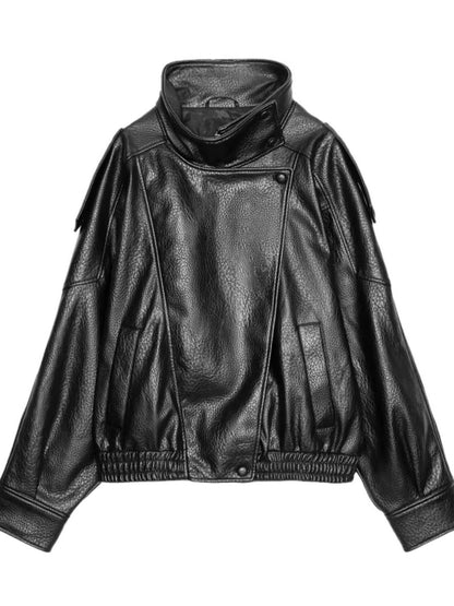 Retro Motorcycle PU Leather Jacket