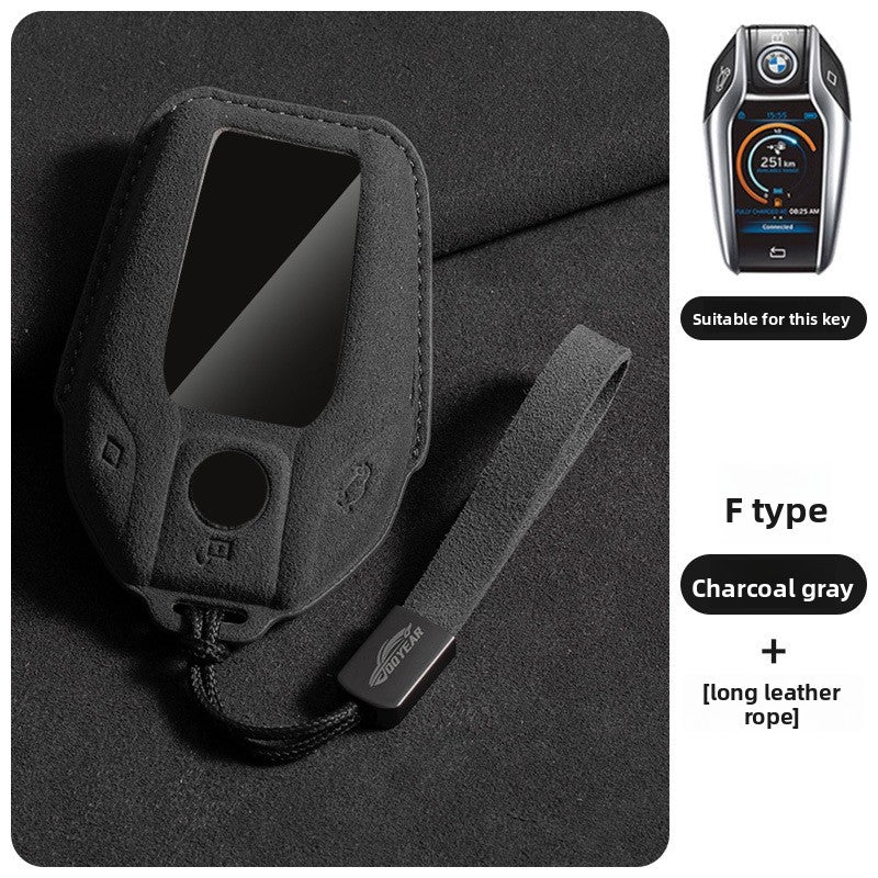 Suede Key Cover with Strap