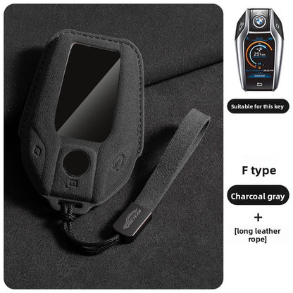 Suede Key Cover with Strap