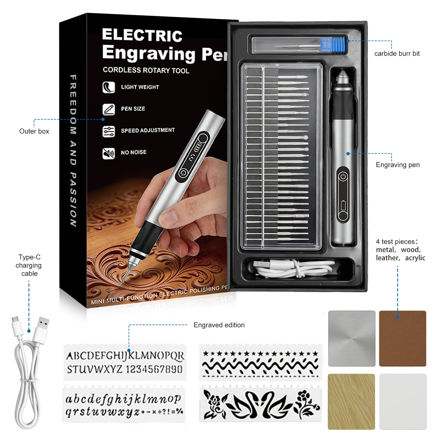 Electric Engraving Grinding Pen with Lithium Battery