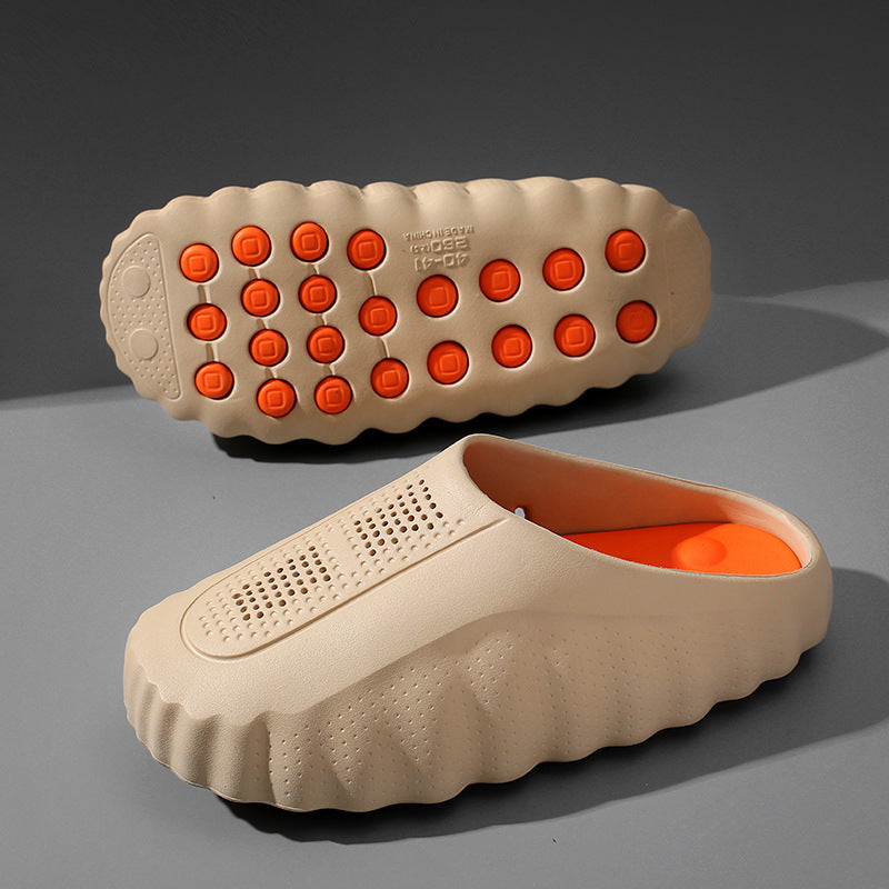 Men Women Summer EVA Non-Slip Massage Closed Toe Slippers