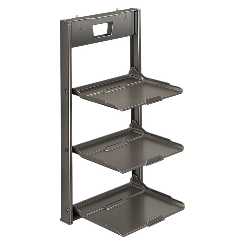 Foldable Suction Cup Kitchen Storage Rack
