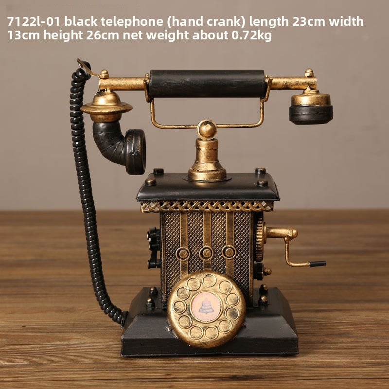 Vintage wrought iron telephone ornaments