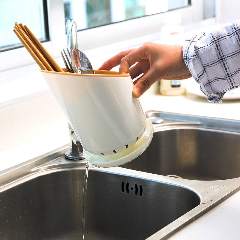 Kitchen Utensil Storage Box with Drainage