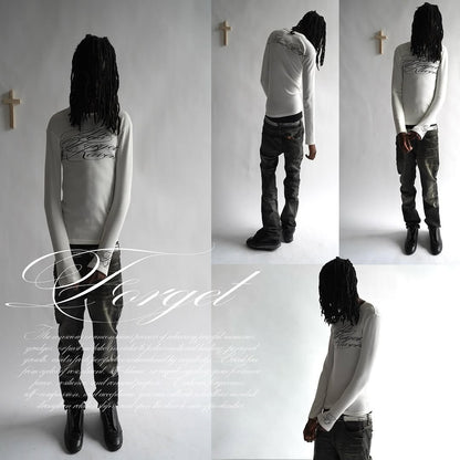 Mens Long Sleeve Printed T-shirt
