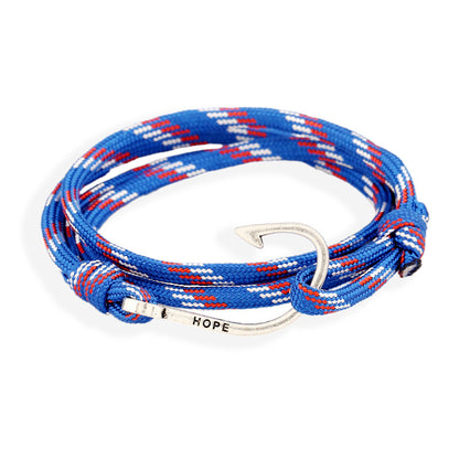 Marine-style alloy fishhook bracelet