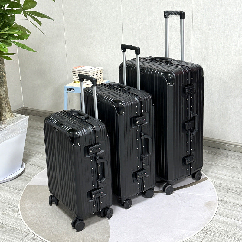 Luggage Suitcase with Aluminum Frame, Carry-On Suitcase, Trolley Suitcase, 20/24/ 28inch Three-Piece Set, Travel Suitcase, Password Lock Suitcase, Manufacturer Wholesale