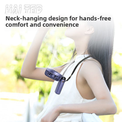 Portable USB Rechargeable Handheld Fan with Digital Display