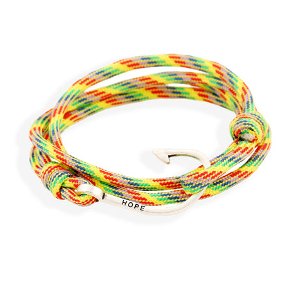 Marine-style alloy fishhook bracelet