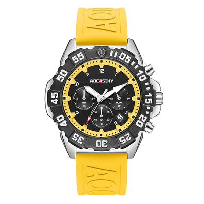 Mens Digital Analog Sport Watch with Silicone Band