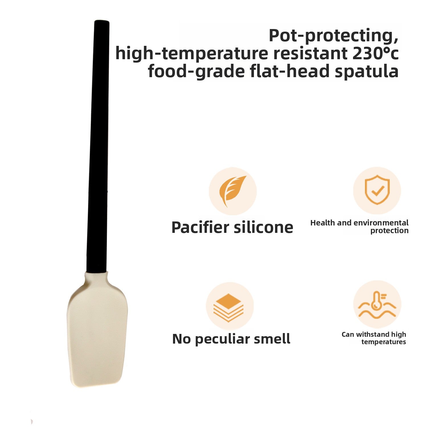 Silicone Baking Scraper with Wood Handle