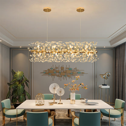 Modern Crystal Sphere Chandelier LED Hanging Lamp