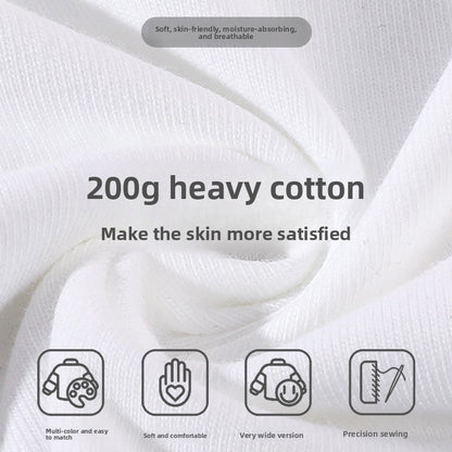 200g Pure Cotton Regular Shoulder Short Sleeve T-Shirt