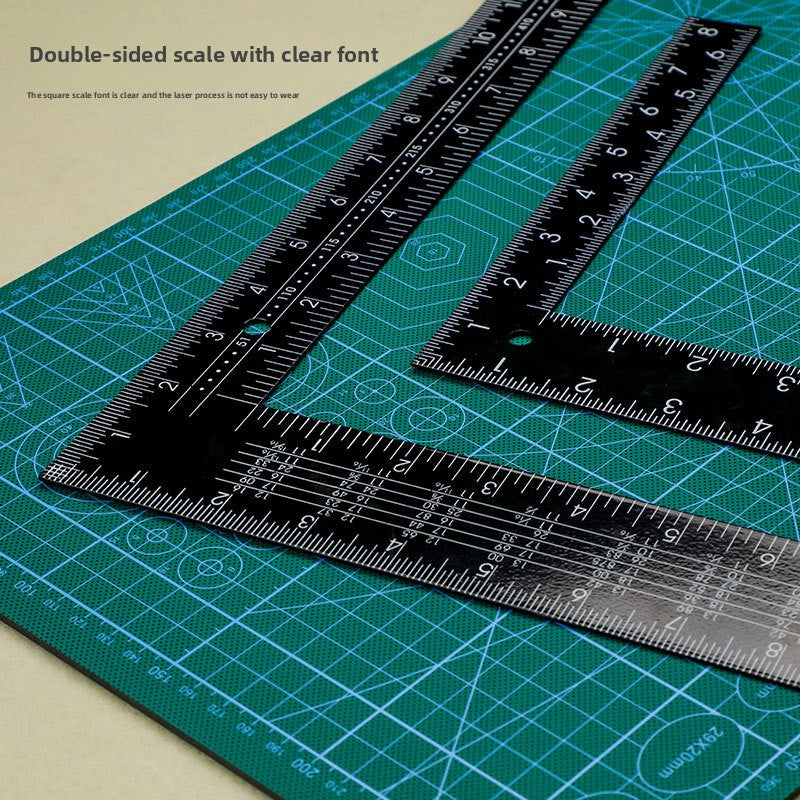 black steel ruler multifunctional combined angle ruler