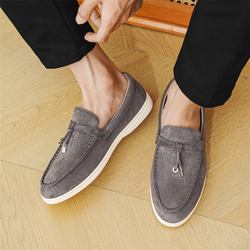Mens Suede Slip-On Loafers