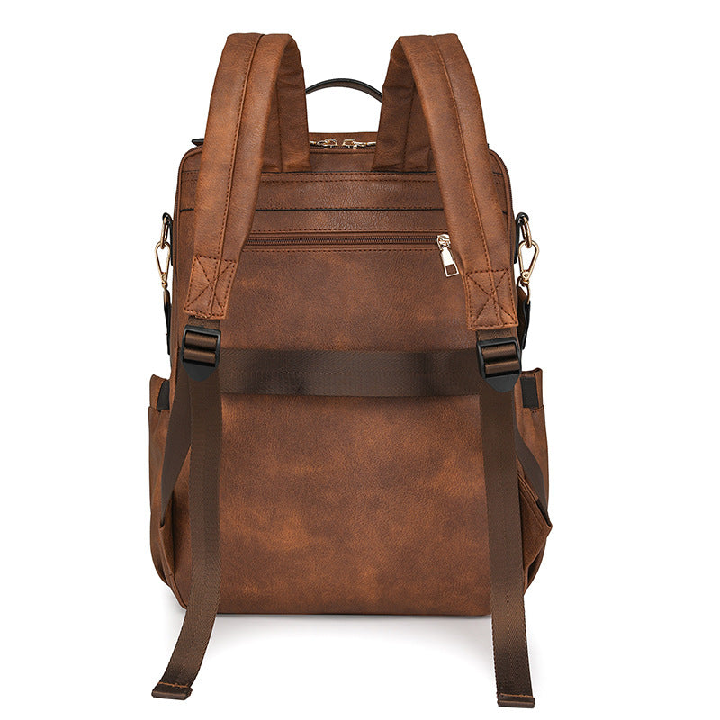 Multi-functional PU Leather Women Backpack