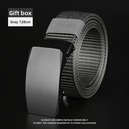 Mens Automatic Buckle Canvas Belt