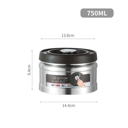 304 Storage Canister for Coffee Beans and Tea Leaves, Moisture-Proof Sealed Canister
