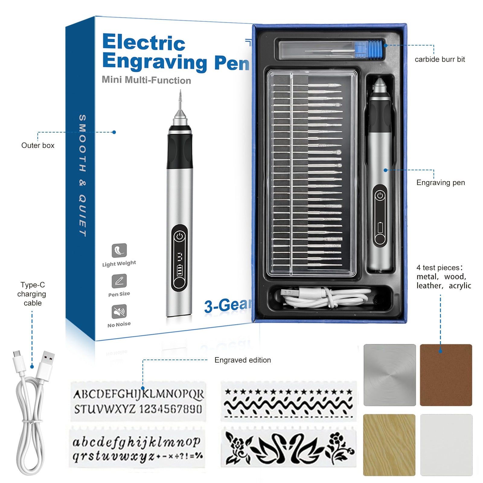 Electric Engraving Grinding Pen with Lithium Battery
